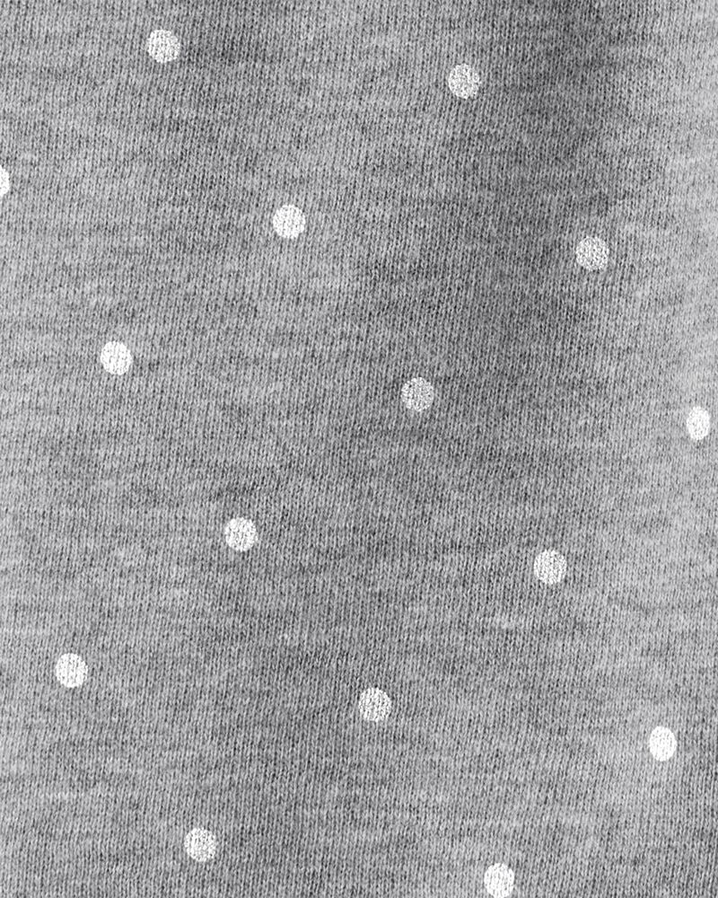Baby Girl 2-Piece DayDream Fleece Polka Dot Sweatshirt & Pant Set - Grey, image 6 of 6 slides