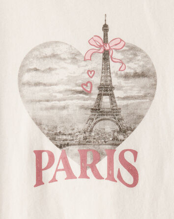 Girls Paris Long-Sleeve Graphic Tee - Ivory, 