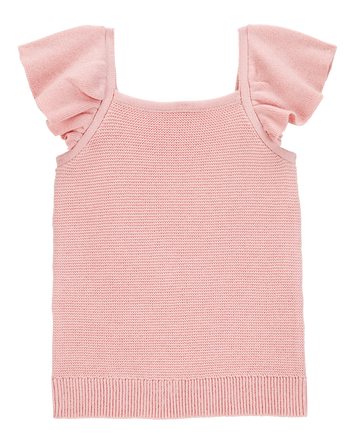 Toddler Girl Flutter-Sleeve Rib Tank - Pink, 
