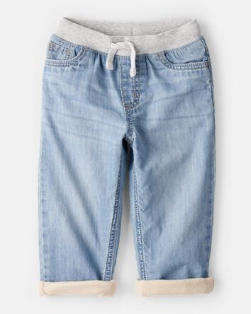 Toddler Boy Lined Light Wash Straight Jeans, 