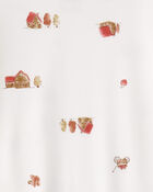 Toddler Barn Print PurelySoft 2-Piece Pajamas - Ivory, image 3 of 5 slides