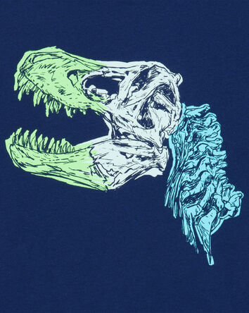 Boys Dinosaur Short-Sleeve Graphic Tee - Navy, 