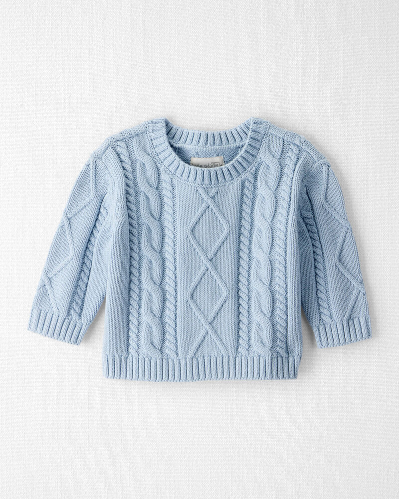 Baby Organic Cotton Cable Knit Sweater , image 1 of 4 slides