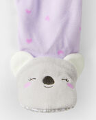 Toddler Girl Koala Loose Fit 1-Piece Pajamas - Purple, image 3 of 4 slides