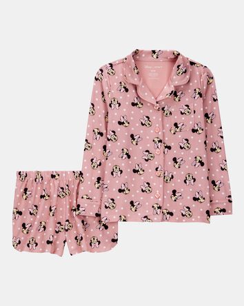 Kid Disney&copy; Minnie Mouse Coat-Style Loose Fit 2-Piece Pajamas - Pink, 