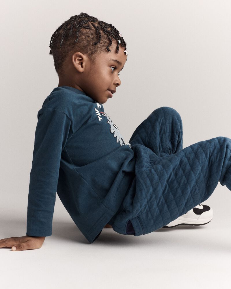 Toddler No-Seam Jogger Pant - Deep Teal, image 4 of 8 slides