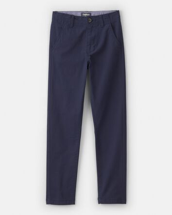 Boys Slim Fit Tapered Chino Pants, 