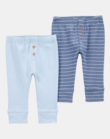 Baby Boy 2-Pack Pull-On Pants - Blue, 