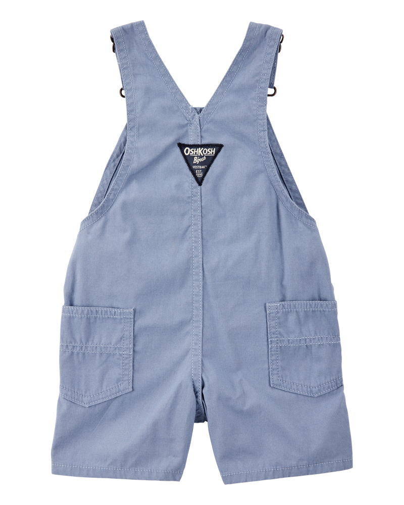 Baby Woven Shortalls - Blue, image 2 of 4 slides