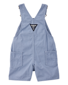 Baby Woven Shortalls - Blue, image 2 of 4 slides