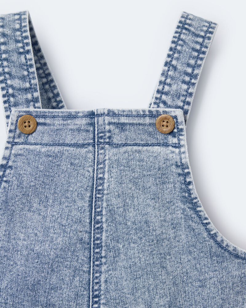 Toddler Avenue Wash Denim Overalls - Blue, image 7 of 7 slides