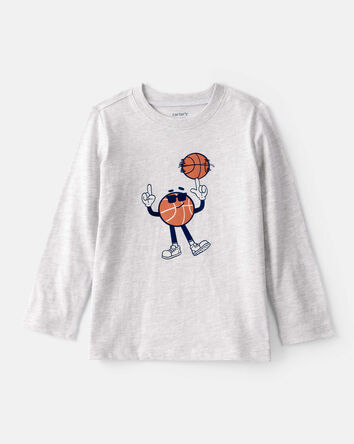 Toddler Boy Basketball Long-Sleeve Graphic Tee - Grey, 