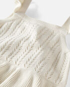 Baby Girl Organic Cotton Pointelle Romper, image 2 of 5 slides