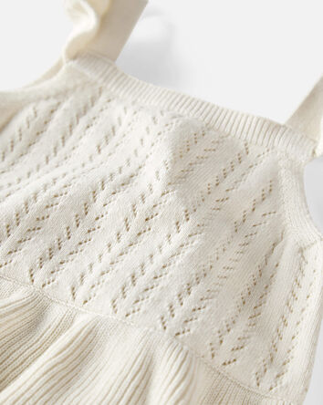 Baby Girl Organic Cotton Pointelle Romper, 