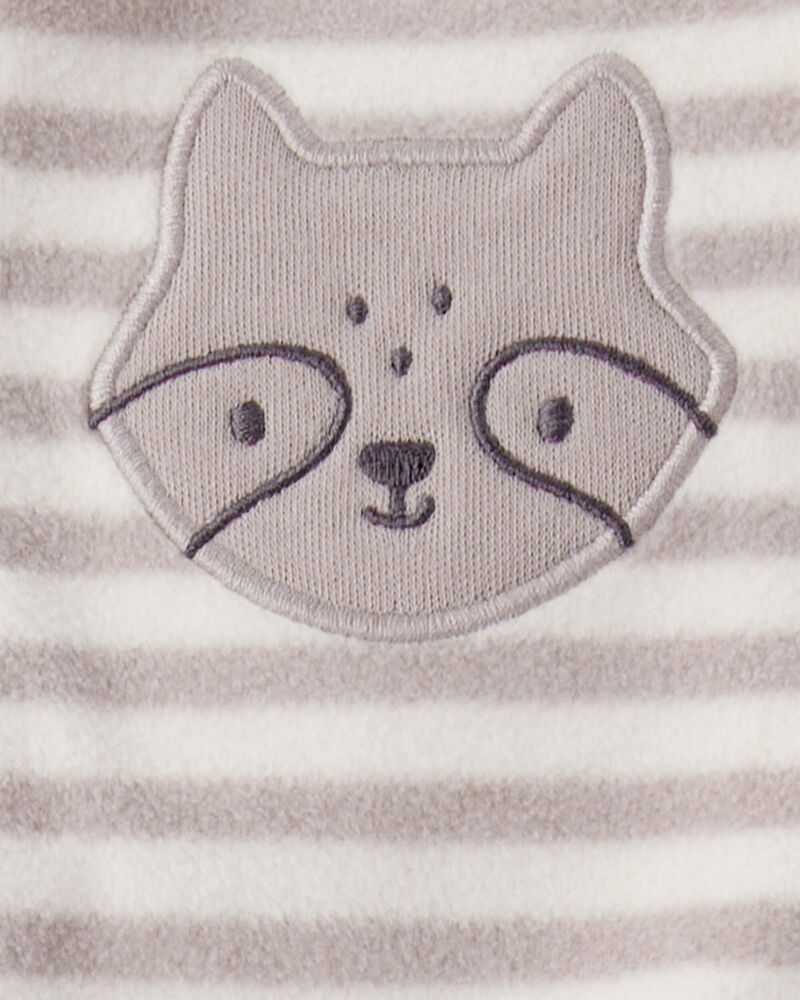 Baby Boy Fox Striped Loose Fit Long-Sleeve Sleep & Play Pajamas - Brown, image 4 of 5 slides