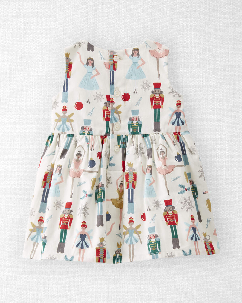 Baby Girl Organic Cotton Dress in Nutcracker Print, image 2 of 5 slides