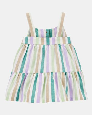 Tiered Striped Dress, 