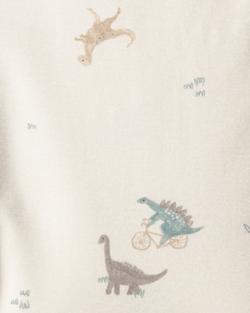 Baby Boy 3-Piece Quilted Dinosaur Little Vest Set - Green/Ivory, image 3 of 4 slides