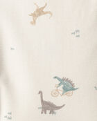 Baby Boy 3-Piece Quilted Dinosaur Little Vest Set - Green/Ivory, image 3 of 4 slides