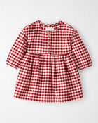 Baby Girl Organic Cotton Flannel Dress, image 1 of 6 slides