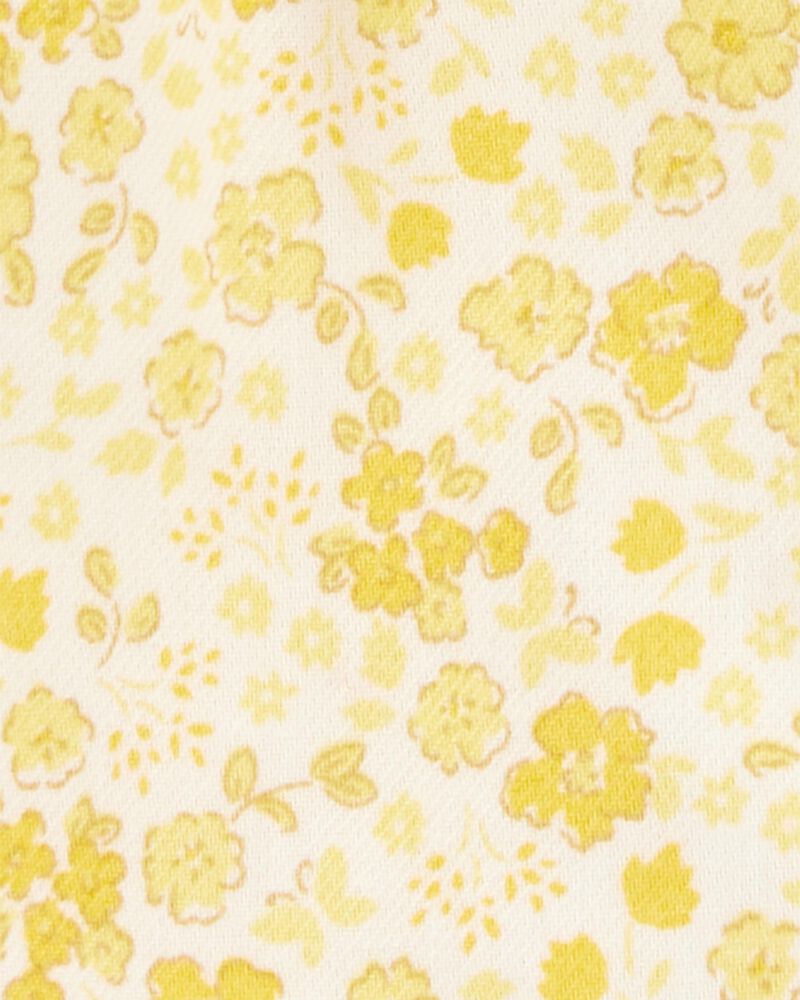 Baby Girl Floral Flutter Dress -  Yellow, image 3 of 4 slides