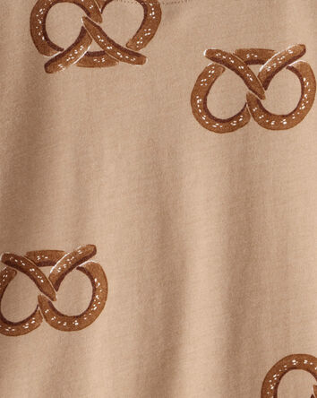 Toddler Boy Pretzel Print Long-Sleeve Tee - Brown, 