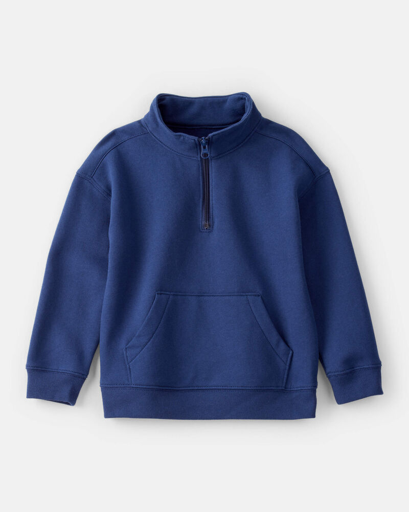Toddler Boy 2-Piece Daydream Fleece Quarter-Zip Sweatshirt & Jogger Set - Navy, image 2 of 8 slides