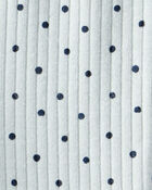 Baby Girl Polka Dot Print Cotton Pull-On Pants - Blue, image 3 of 4 slides