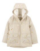 Toddler Star Foil Mid-Weight Fleece-Lined Jacket, image 1 of 3 slides