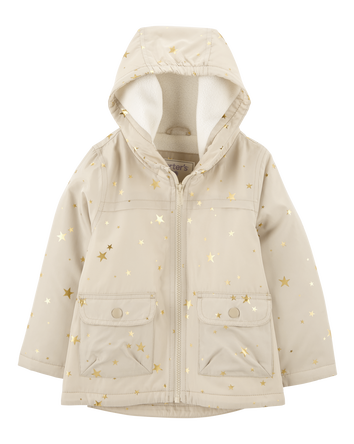 Toddler Star Foil Mid-Weight Fleece-Lined Jacket, 