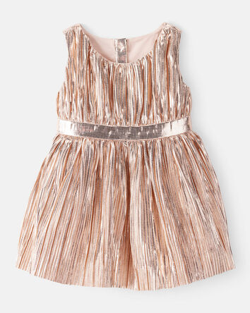 Baby Girl Sleeveless Occasion Dress - Gold, 