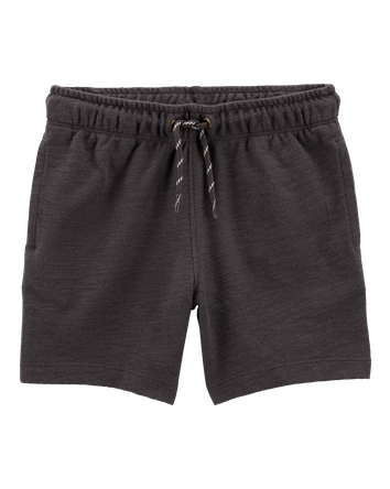 Baby Pull-On Cotton-Blend Shorts - Black, 