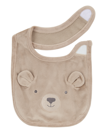 Baby 3-Piece Bear Booties & Bib Set, 