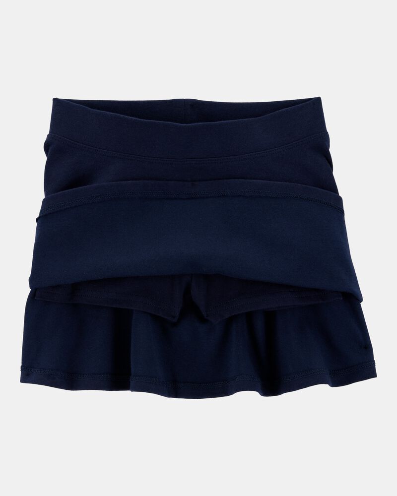 Toddler 2-Pack Ponte Knit Uniform Skirts - Navy, image 3 of 6 slides