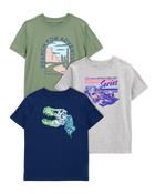 Kid 3-Pack Graphic Tees, image 1 of 7 slides