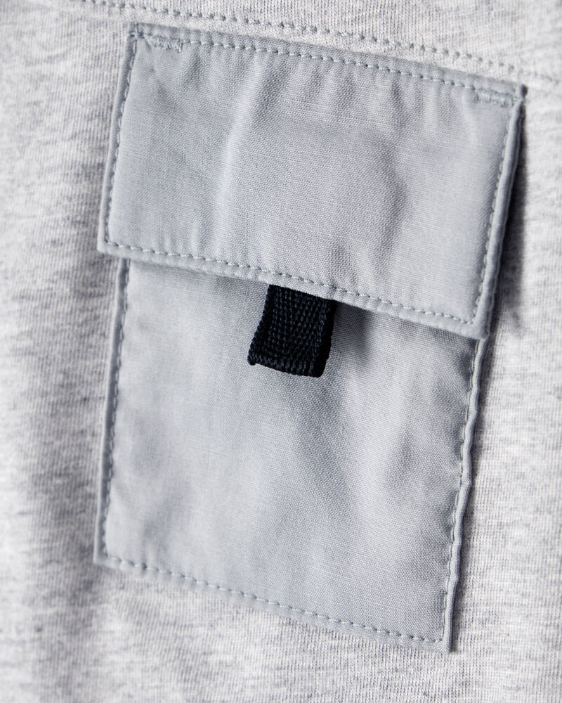 Baby Boy Short-Sleeve Pocket Tee - Grey, image 2 of 5 slides