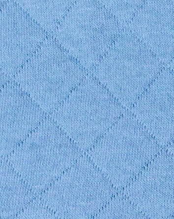 Baby Girl 3-Piece Floral Sleeveless Vest & Pant Set - Blue, 