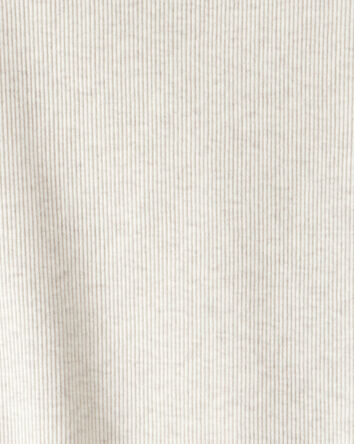 Girls Cotton Short-Sleeve Top - Oatmeal, 