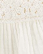 Baby Gauze Eyelet Tank - Ivory, image 2 of 3 slides