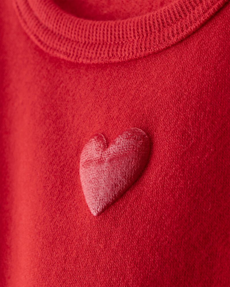 Baby Girl 2-Piece DayDream Fleece Heart Sweatshirt & Pant Set - Red
, image 3 of 7 slides