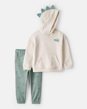 Toddler Boy DayDream Fleece Dinosaur Print Long-Sleeve Tee & Pant Set, 