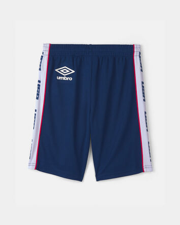 Kids Umbro USA Mesh Soccer Shorts - Navy Blue/White, 