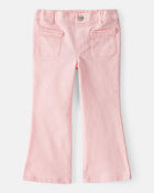 Toddler Girl Cotton Flare Pants - Pink, image 1 of 7 slides