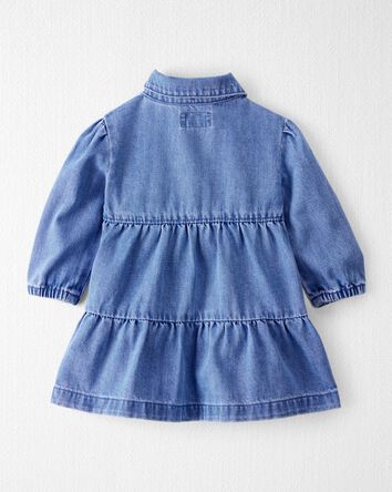Baby Girl Organic Cotton Denim Dress, 