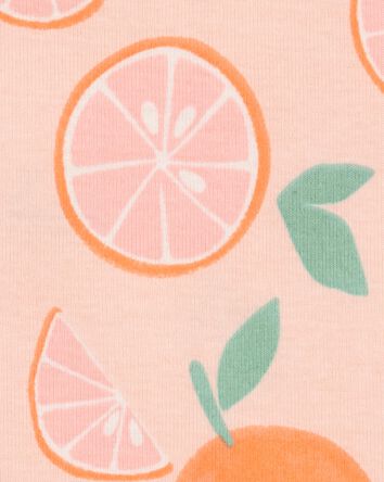 Baby Orange Print Snug Fit Cot...