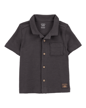 Toddler Textured Button-Down Jacquard Shirt, 