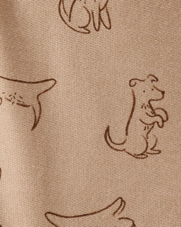 Toddler Boy Dog French Terry Long-Sleeve Tee & Pant Set - Brown, 