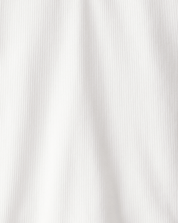 Kid Ribbed Henley Short-Sleeve Shirt - Ivory, 