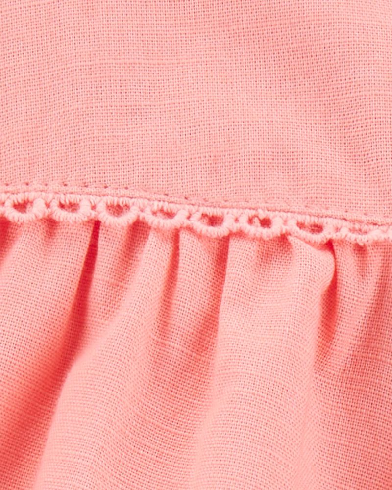 Baby Poplin Floral Print Dress - Pink, image 4 of 5 slides