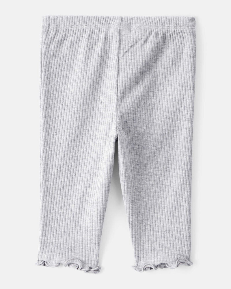 Baby Girl Knit Pull-On Pants - Grey, image 2 of 4 slides